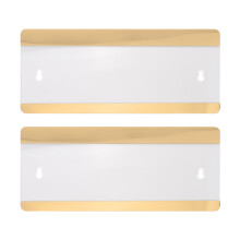 2Stk Selbstklebendes Türschild Metall, Goldene Namensschildhalter