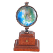 Globe Miniature Marron Clair Déco Bureau Accessoire Dollhouse