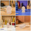 Beige Holz Säulendekor Mit Geschnitztem Design Für 4
