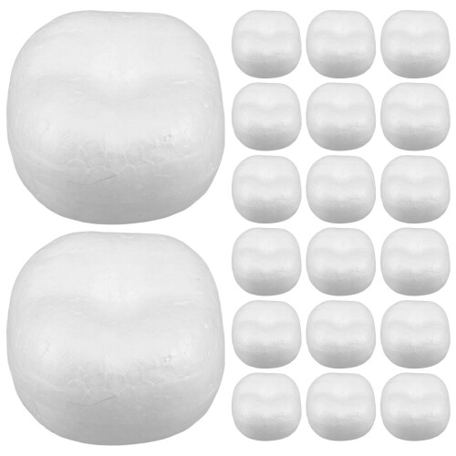 20Pcs Blank White Polystyrene Balls for DIY Faux Fruit and Table Decor