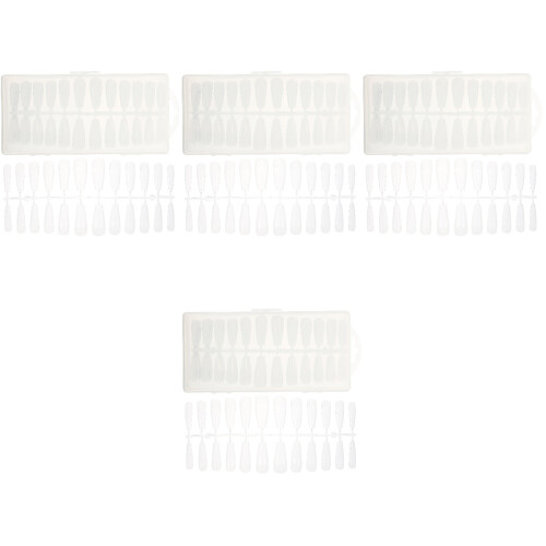 White Full Cover Fake Nail Tips Clear False Nails for Daily Use