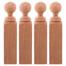 4Stk Unlackierte Holzsäulen Für Möbel Baluster Geländer Treppe Beige