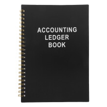 Black Account Book Notebook Monthly Income and Expense Log