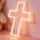 White Neon Lighted Cross for Easter Wall Decor and Prayer Room 3