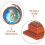 Globe Miniature Marron Clair Déco Bureau Accessoire Dollhouse 4