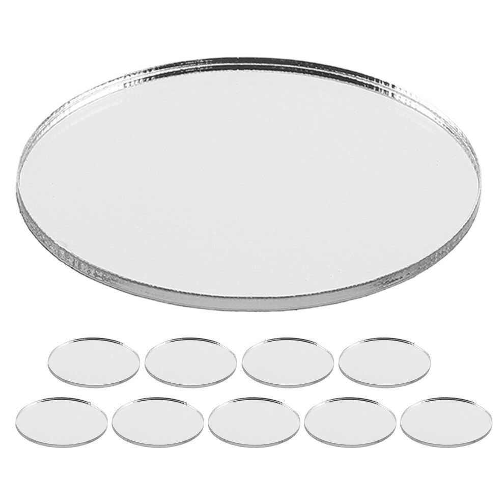 Solustre 15Pcs Oval Acrylic Mirror Tiles For Phone Case Diy Craft Decoration