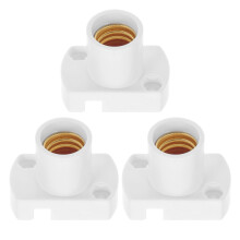 3Pcs Space-Saving E12 ABS Lamp Holder Socket for Small LED Bulbs Home