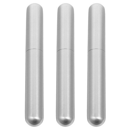 3Stk Einzelne Zigarrenhülsen Aus Silber Luftdichter Humidor