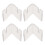 4Pcs Clear Acrylic Fan Stand Foldable V-Shaped Holder for Home Display 1