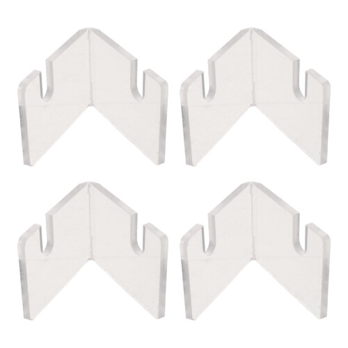 4Pcs Clear Acrylic Fan Stand Foldable V-Shaped Holder for Home Display