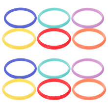 12Pcs Vibrant Resin Bangles Kids Stackable Bracelets for Little Girls