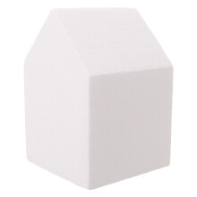 White Polystyrene Foam House DIY Craft Model for Kids Art Projects