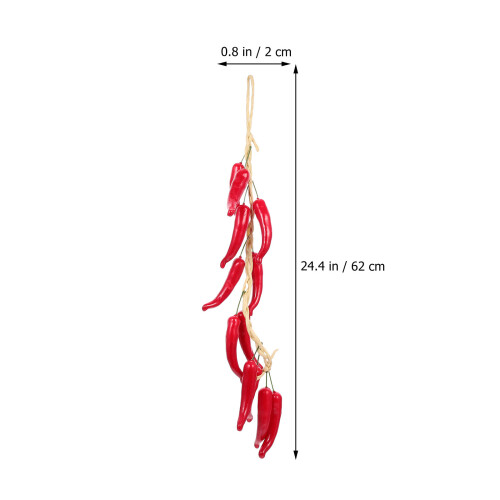 4Stk Künstliche Chili , Gemüse , Hängend 1