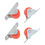 4Pcs Small Fixed Caster Wheels Orange Mini Silent Home Casters 1