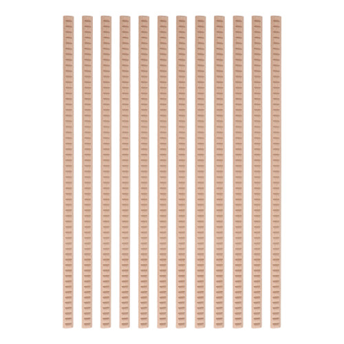 12Pcs Light Brown Solid Wood Trim Strips for DIY Cabinet Shelf Edging