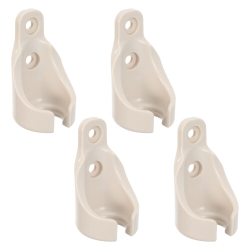 4Pcs Beige Outdoor Roller Shade Bungee Mounting Brackets Plastic Base