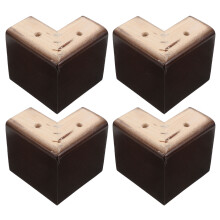 4Pcs Brown Natural Wood Legs Replacement for Sofa Bed Or Furniture