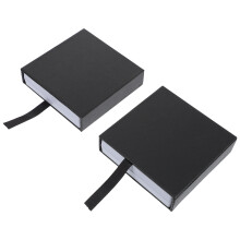 2Sets Durable Black Jewelry Storage Containers for Rings and Necklaces