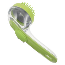 Green Handheld Shampoo Brush with Liquid Dispenser for Home Use