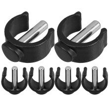 6Pcs Quick Install C Clamp Walker Clips Black ABS Steel Crutch Holders