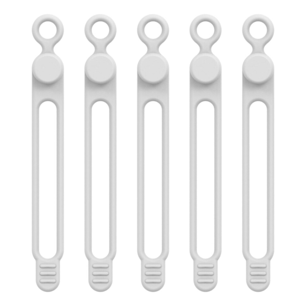 5Pcs Silicone Cable Ties Reusable Cable Organizers For Cord Management AntiâTangle Travel Use 9310869826392