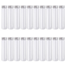 36Pcs 50Ml Clear Plastic Test Tubes with Caps for Candy and Bath Salts