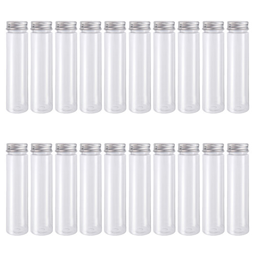 36Pcs 50Ml Clear Plastic Test Tubes with Caps for Candy and Bath Salts