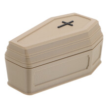 Small Khaki Resin Pet Burial Casket for Hamster Parrot Mice