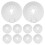 30Pcs White Universal Plastic Fire Sprinkler Cover Escutcheon Rings 1