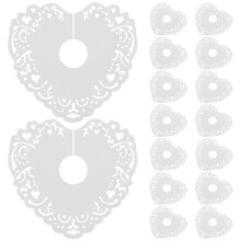 50Pcs Blank Heart Name Tags Paper Wine Glass Charms for Wedding Use