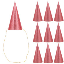 24Pcs Cone Birthday Hats Plastic Party Headwear for Kids