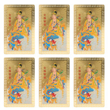 6Pièces Amulettes Métal Guanyin - Chance Protection