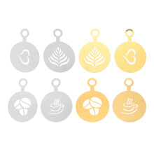 8Stk Stencils Set Für Latte Art Und Getränkedekor