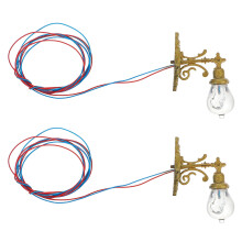 2Pièces Lampes Murales LED Miniatures En Résine Pour Maison De