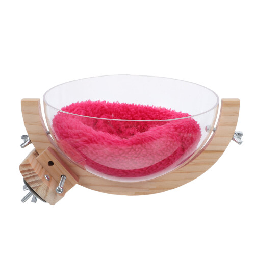 Assorted Color Space Capsule Bird Nest Plastic and Wood for Cage