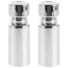 2Pcs Silver Vacuum Eye Cream Bottles Plastic Travel Lotion Dispensers