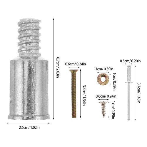 1Set Aluminium Gewindeadapter Mopphandgriff Ersatz Für Haushalt 1