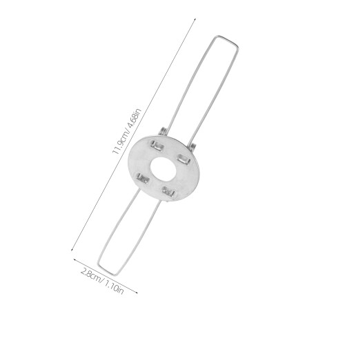 12Pcs Metal 2 Fork Lamp Clamp Silver for DIY Light Stand Home Use 1