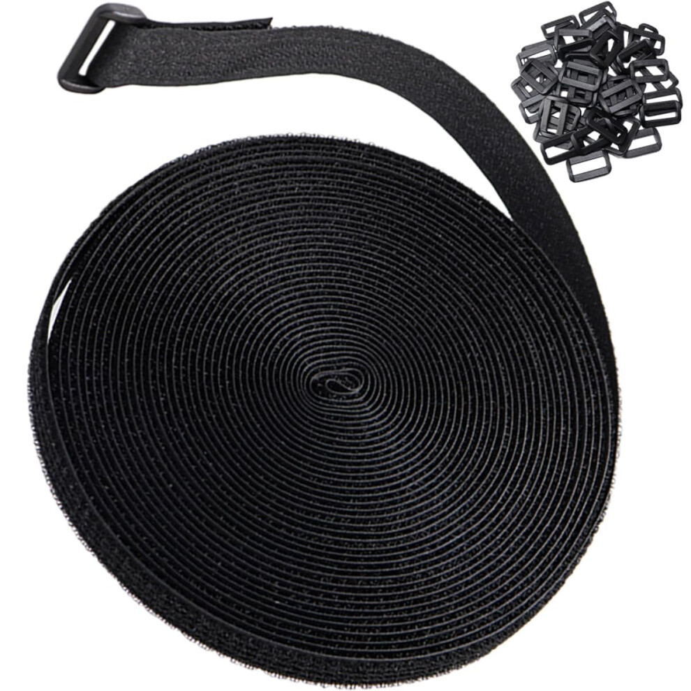 12.5M Hook And Loop Cable Ties Adjustable Reusable Straps With Buckles For Home And Office 9310869826460