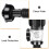 2Pcs Flexible ABS Bathroom Sink Drain Pipe with Pop Up Stopper Black 4