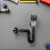 2Pcs Flexible ABS Bathroom Sink Drain Pipe with Pop Up Stopper Black 9