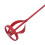 2Pcs Durable Steel Paint Stirrer Mixer Paddle for Drill Red Home Tool 4