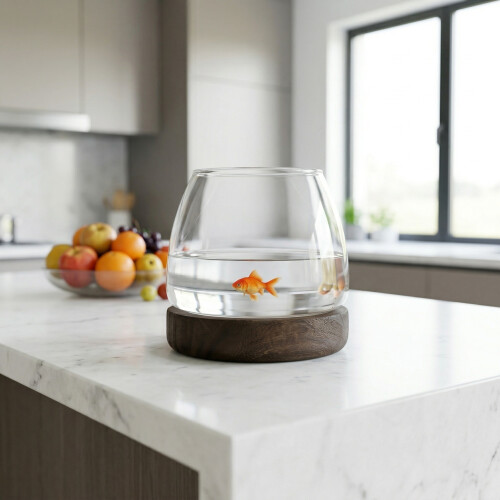 Compact Transparent Glass for Hydroponic Plant and Fish 2