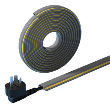Cord Cover for Floor, Flexible Wire Cable Hider Raceway Kit for Home and Office, Easy Cut Installation