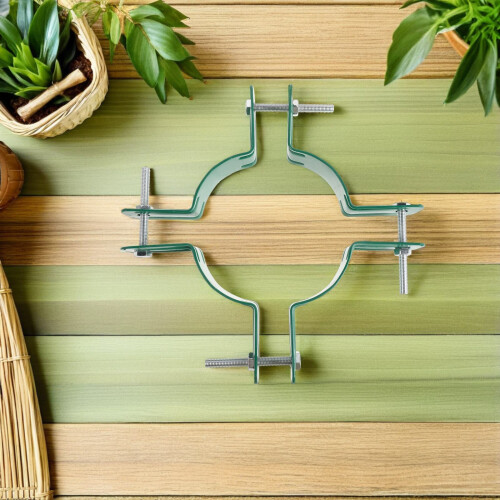 4Pcs Green Metal Tree Support Clamp for Fruit Trees and Bonsai 2