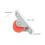 4Pcs Small Fixed Caster Wheels Orange Mini Silent Home Casters 2