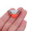 4Pcs Small Fixed Caster Wheels Orange Mini Silent Home Casters 7