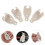 4Pcs Beige Outdoor Roller Shade Bungee Mounting Brackets Plastic Base 6