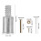 1Set Silver Aluminum Alloy Threaded Mop Handle Tip for Home Cleaning 2