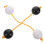 2Paires Instruments Percussion Balles Sable Plastique Usage 5